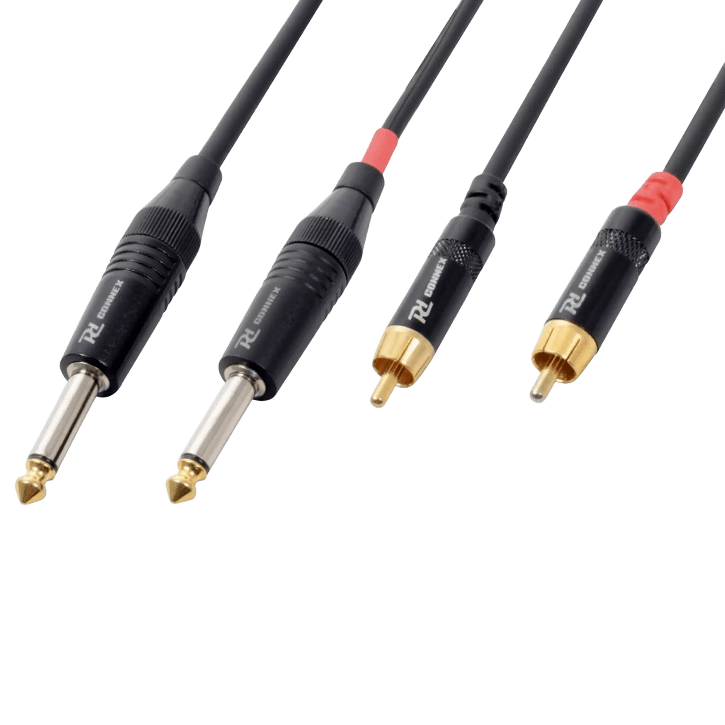 PDC CX74-1 Signal LEAD 2X 6.3MM MONO MALE 2X RCA MALE 1.5M