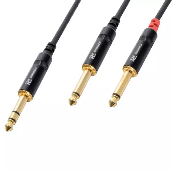 PDC CX76-1 Signal LEAD 6.3MM Stereo MALE 2X 6.3MM MONO MALE 1.5M