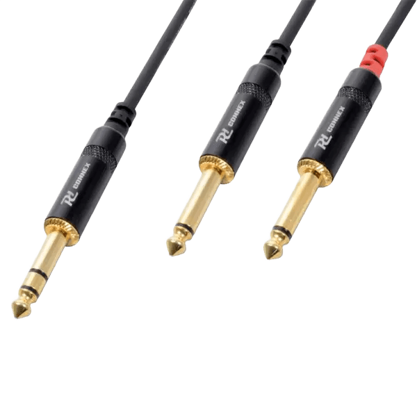 PDC CX76-3 Signal LEAD 6.3MM Stereo MALE 2X 6.3MM MONO MALE 3M