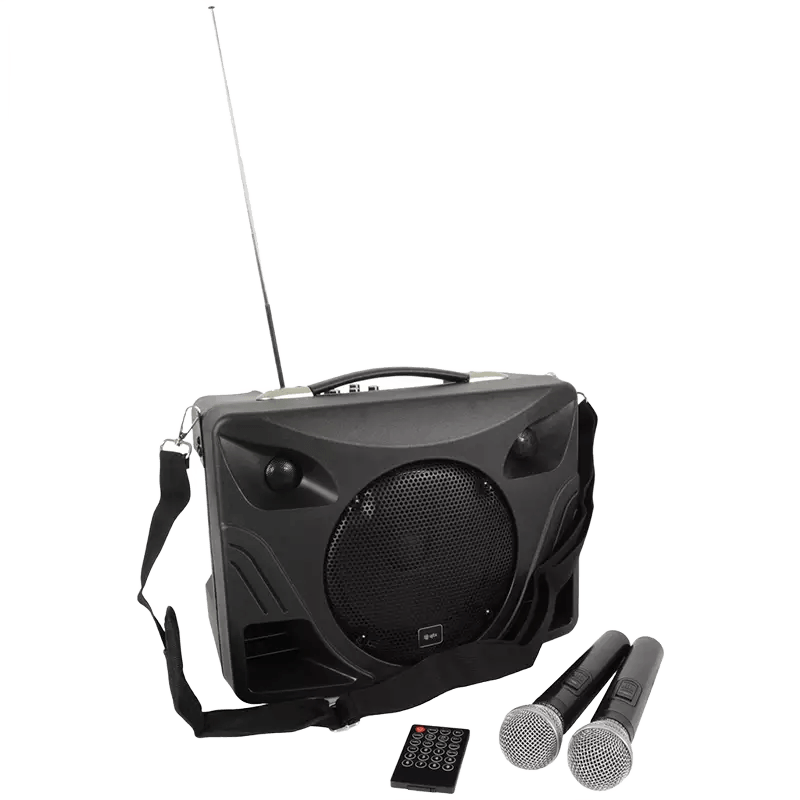 QTX Delta-50 Active Portable PA Speaker 8IN Black 50W 8 OHM