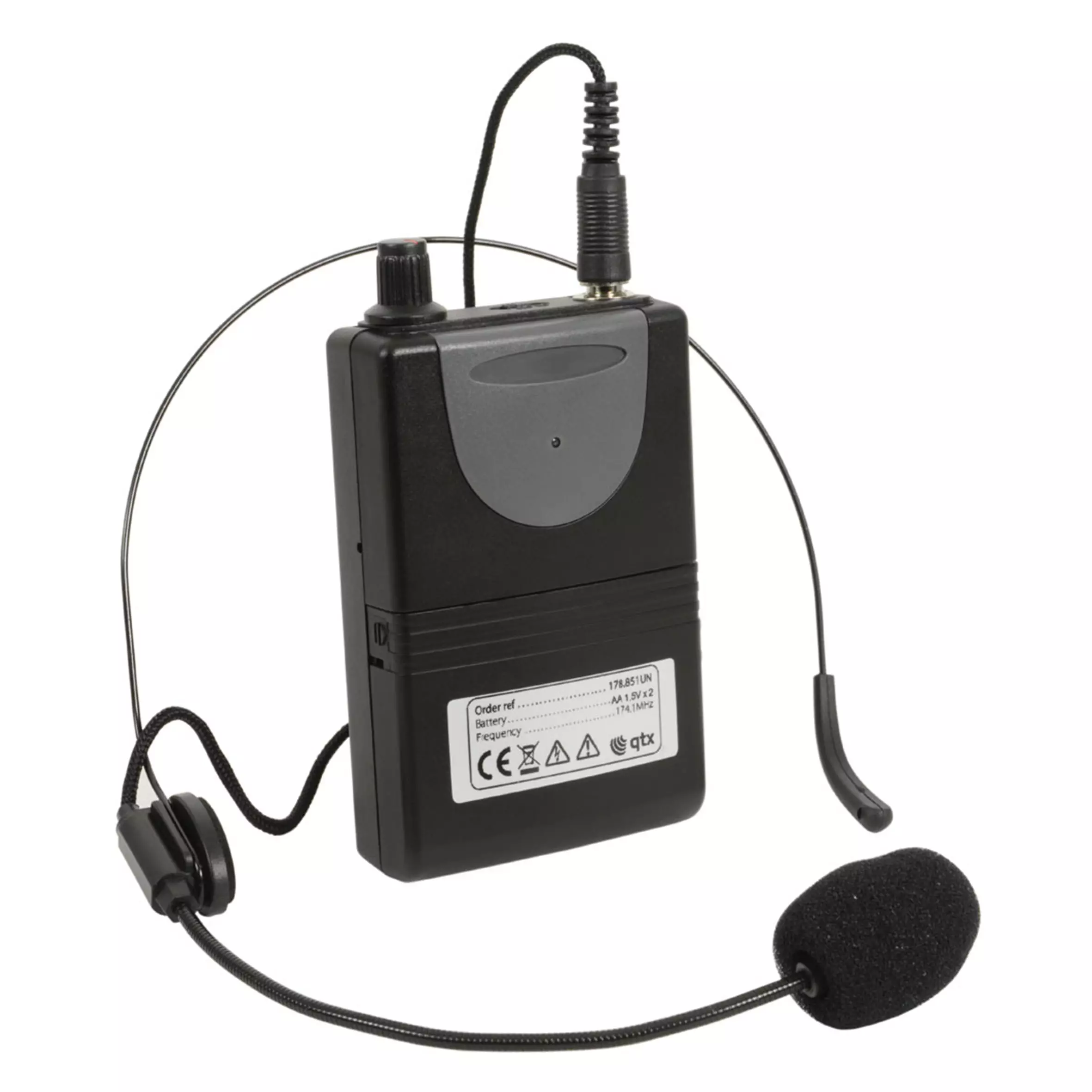 QTX QRNM2 REPLACEMENT BODYPACK MICROPHONE VHF 175.0MHz