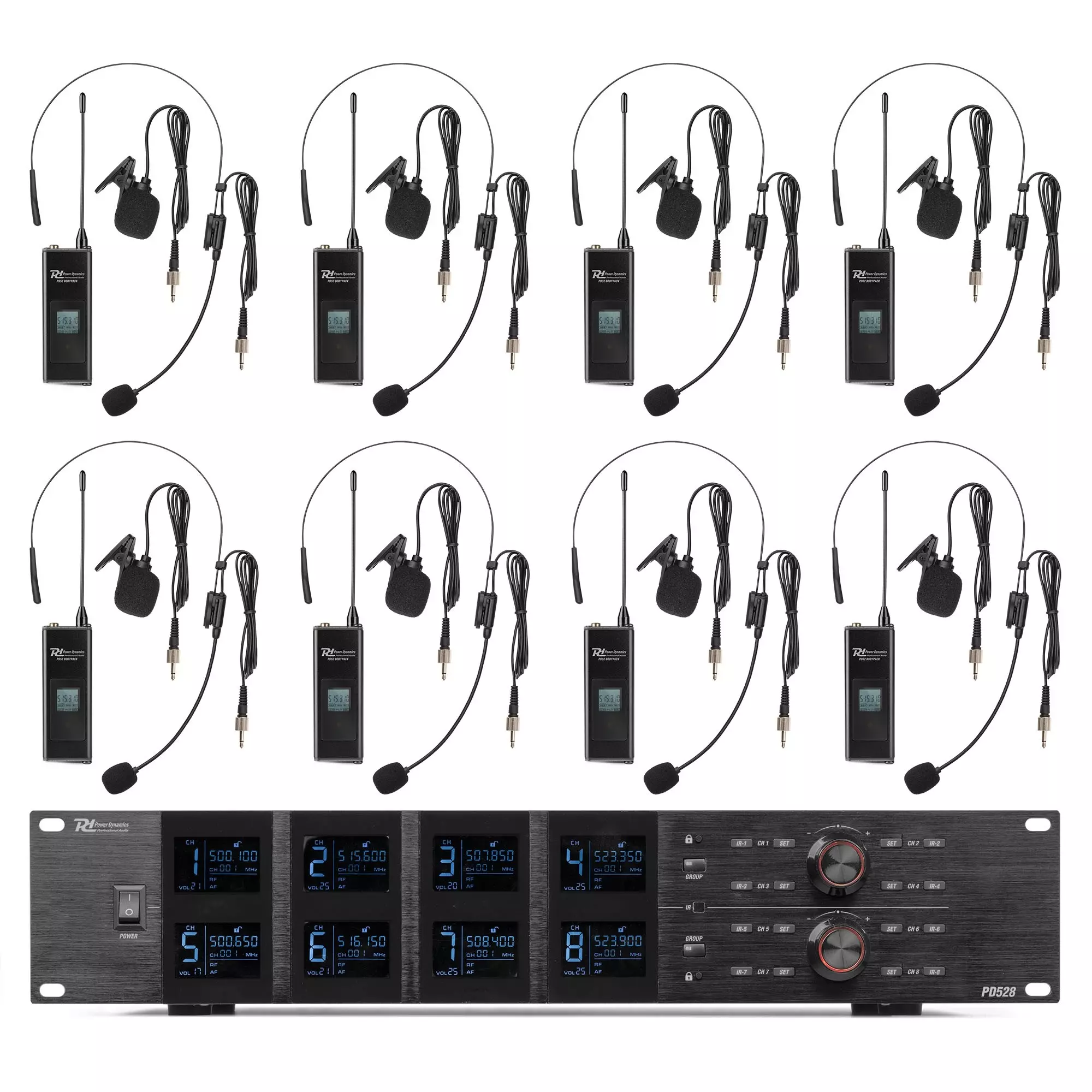 PDM PD528B 8WAY Lapel Microphone UHF 500-530MHZ
