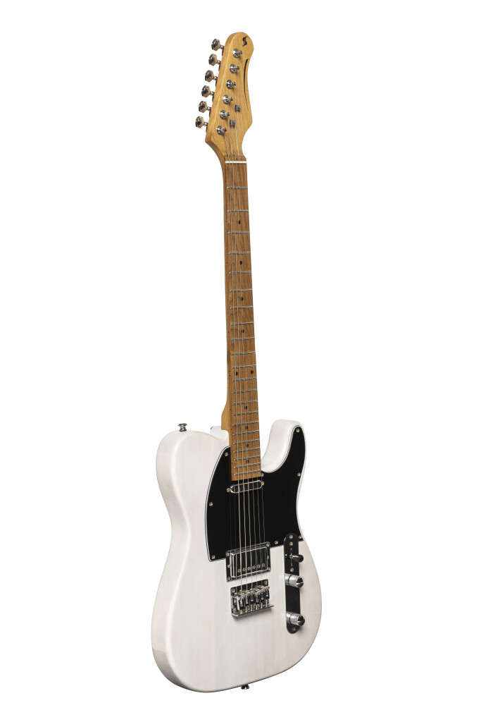 Stagg Setplus WHB Electric Guitar, Vintage "T" Series - See Thru White