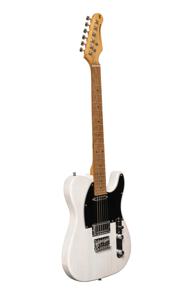 Stagg Setplus WHB Electric Guitar, Vintage "T" Series - See Thru White