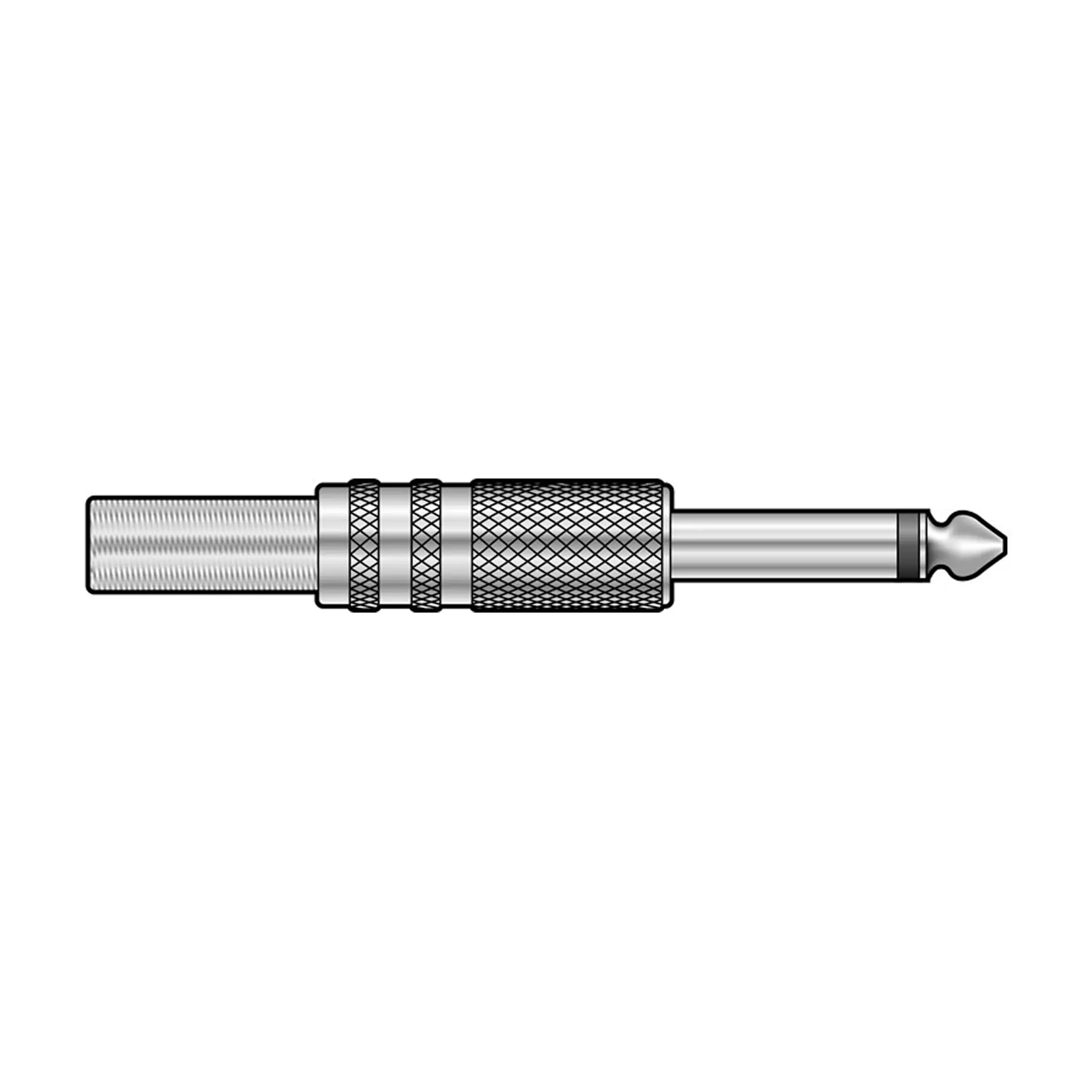 TVA CONNECTOR 6.3mm MONO MALE METAL