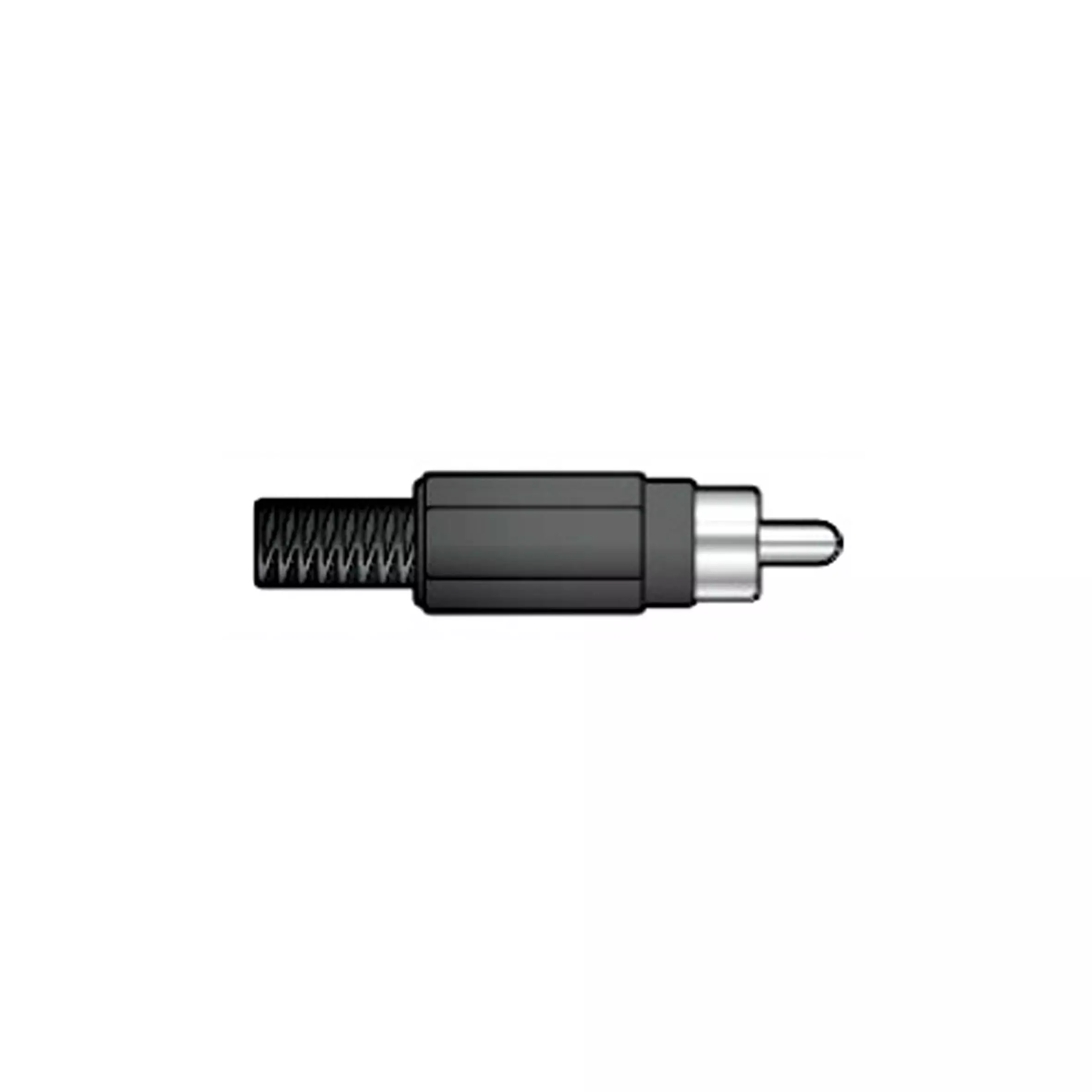 TVA Connector RCA Inline MALE Black