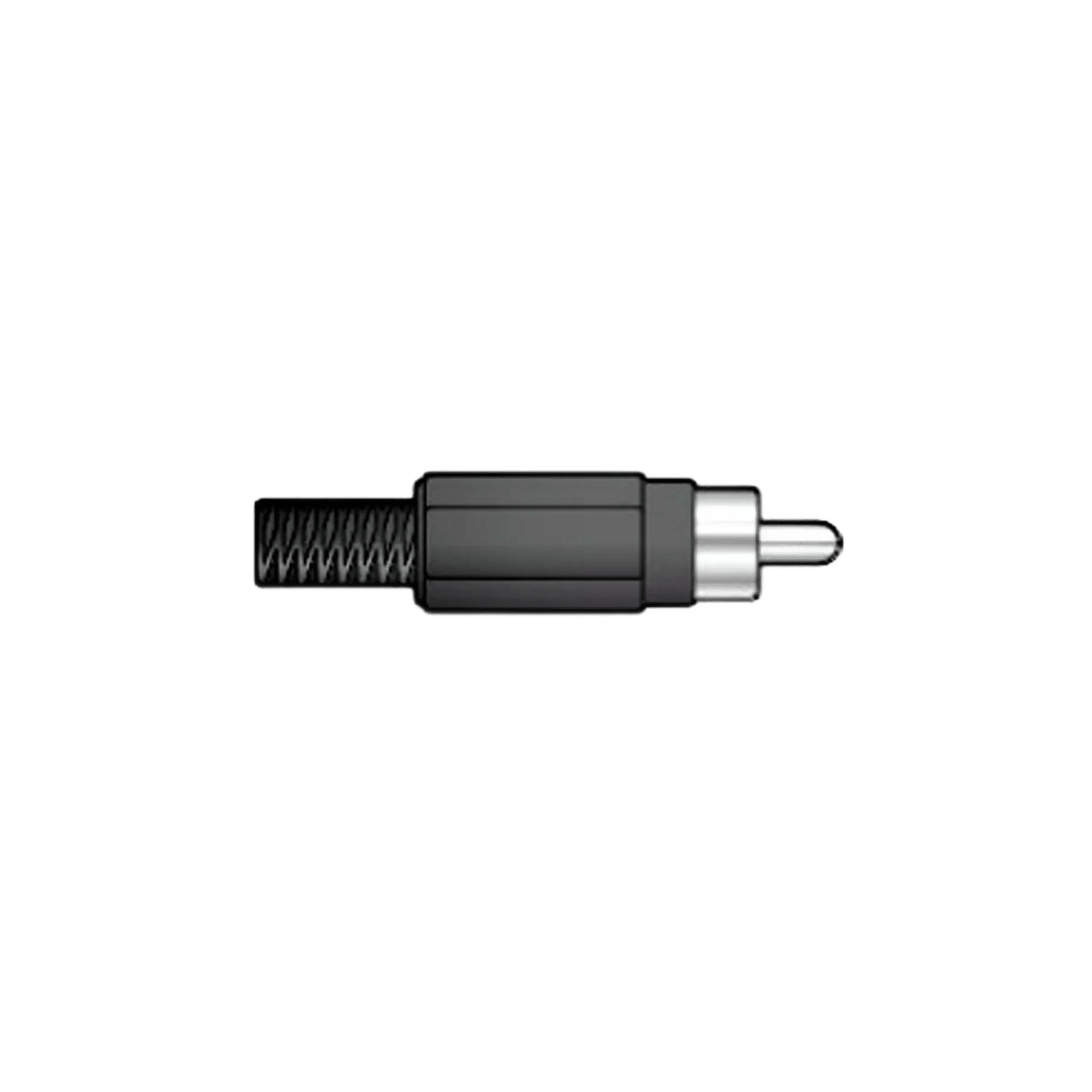 TVA Connector RCA Inline MALE Black