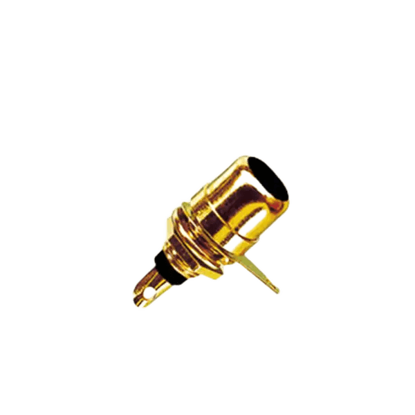 TVA Connector RCA Chassis Mount Female GOLD Black