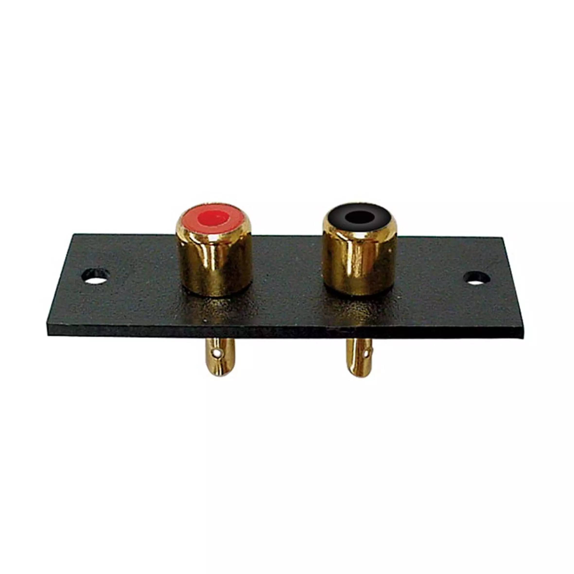 TVA Connector DUAL RCA Chassis Mount RED Black