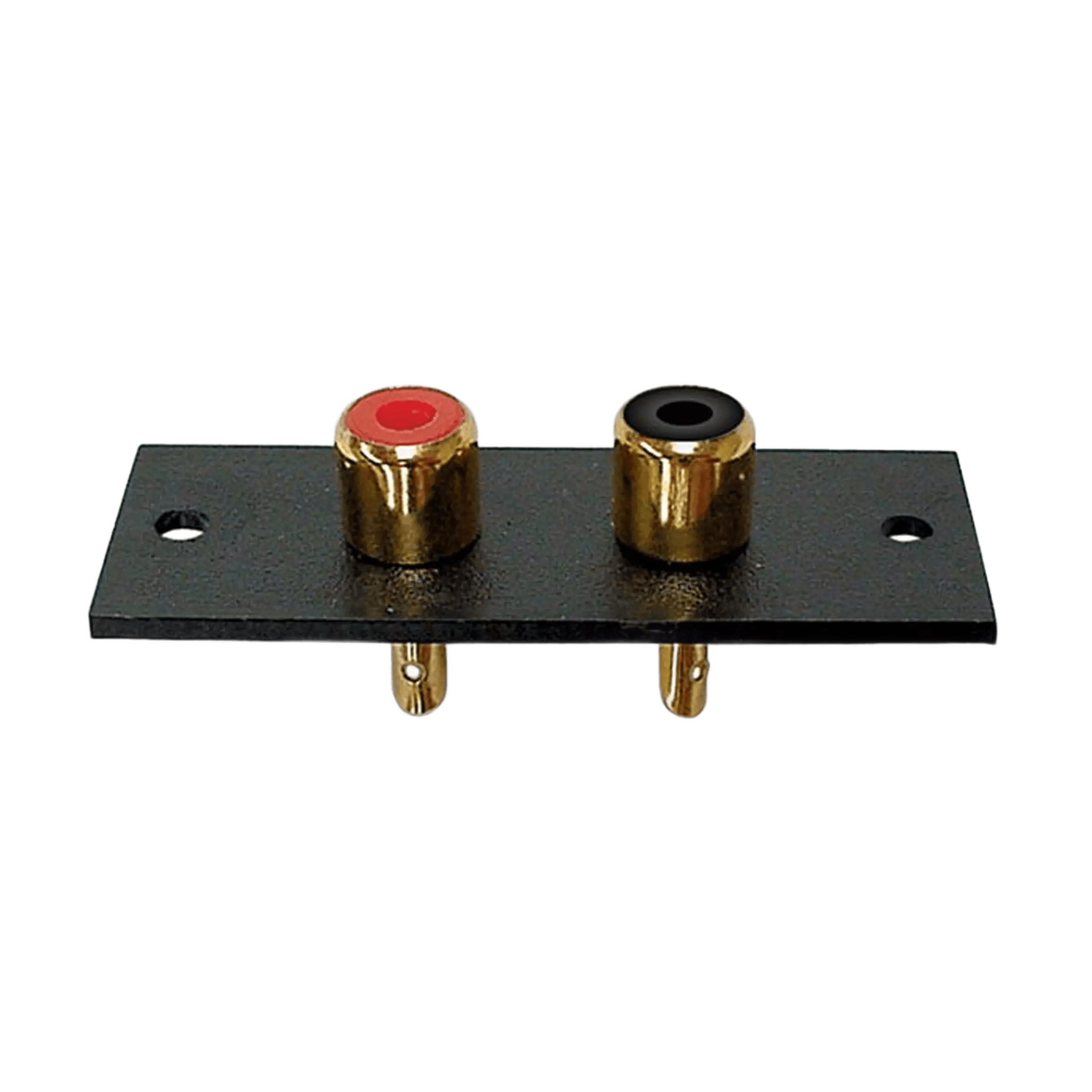 TVA Connector DUAL RCA Chassis Mount RED Black