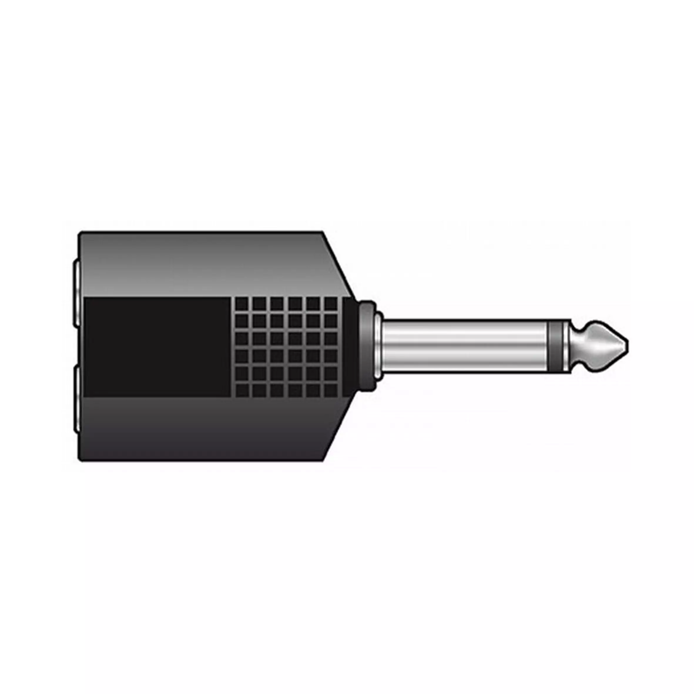 TVA ADAPTOR 6.3mm MONO MALE TO 2x 6.3mm MONO FEMALE
