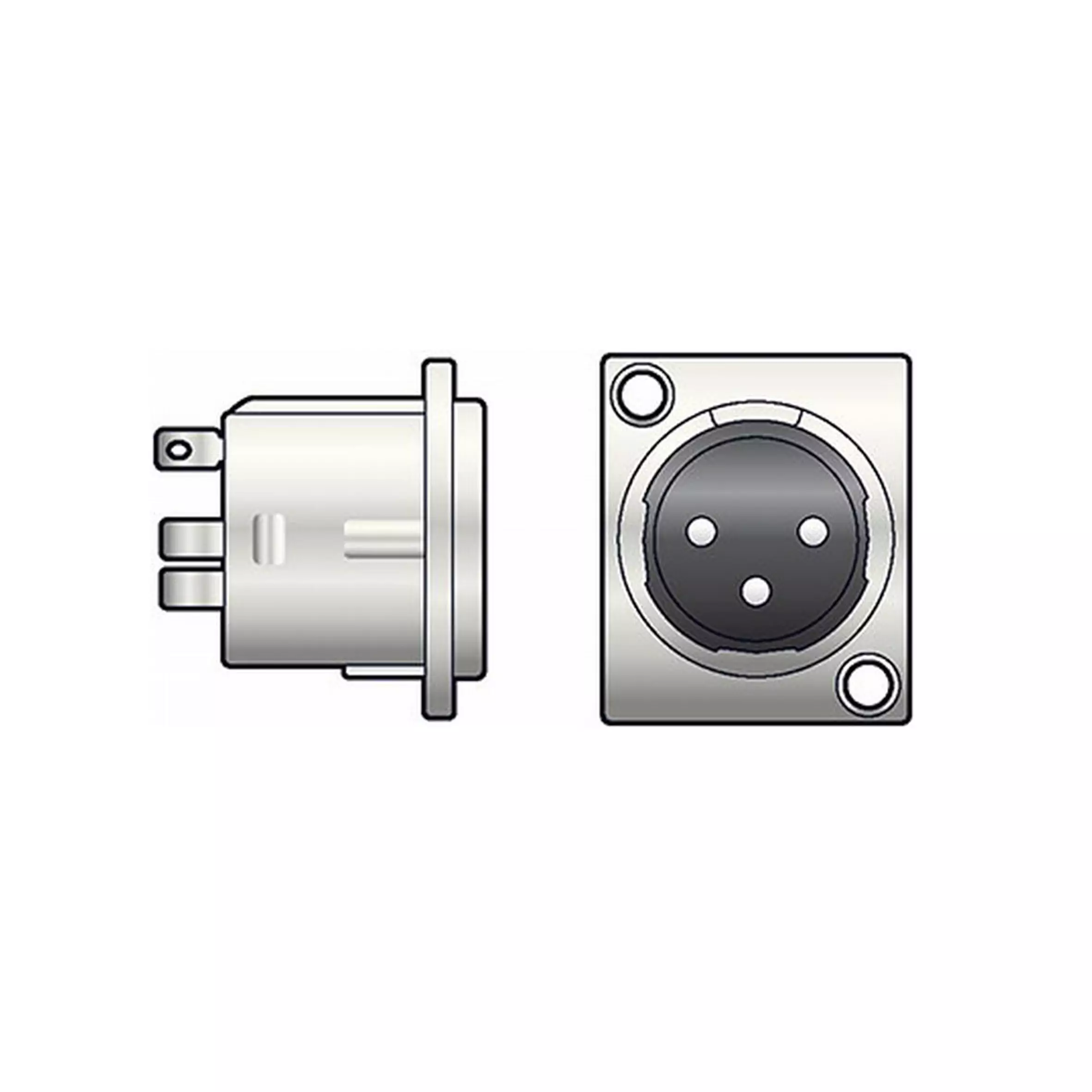 TVA Connector XLR Chassis Mount MALE