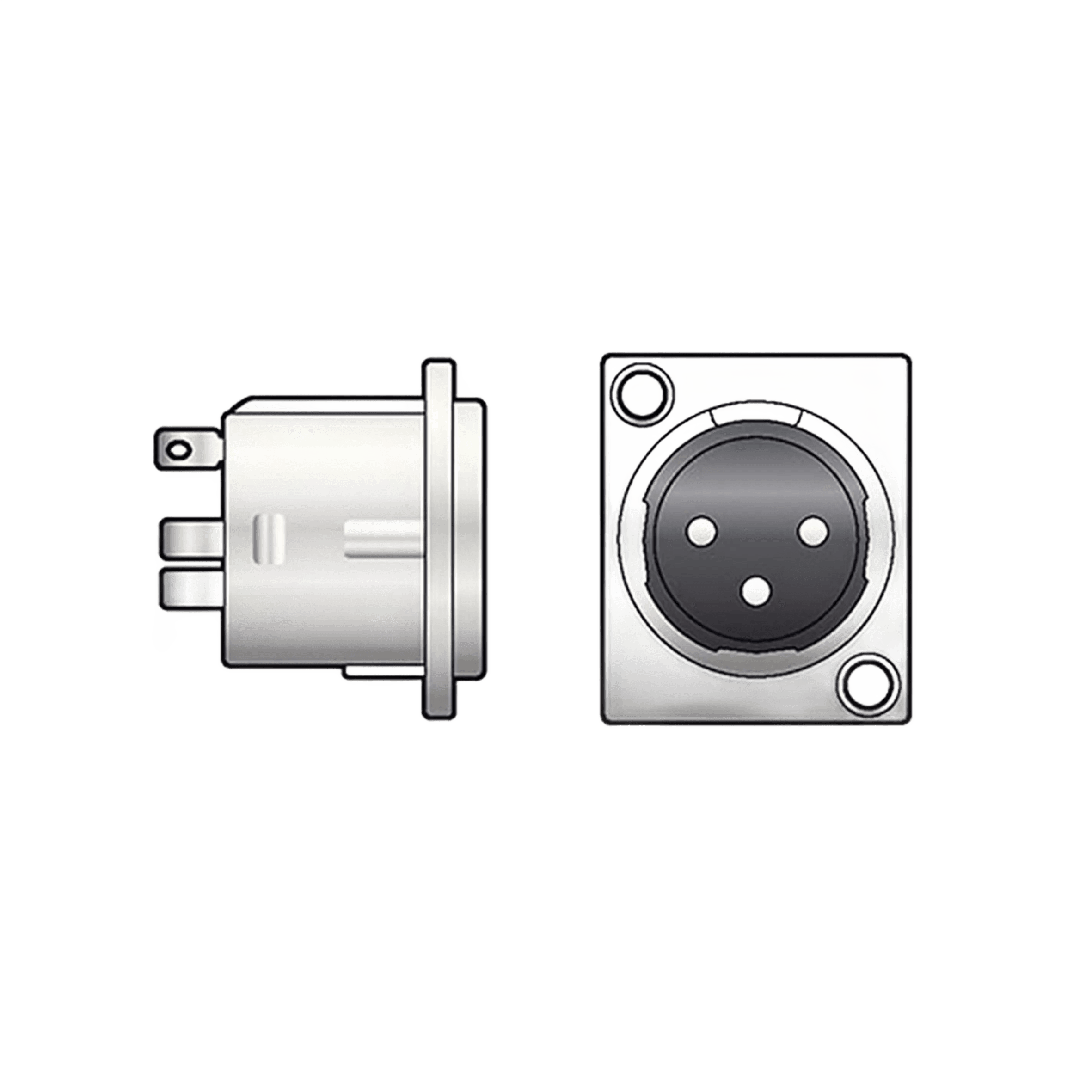TVA Connector XLR Chassis Mount MALE