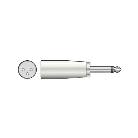 TVA ADAPTOR XLR MALE TO 6.3mm MONO MALE