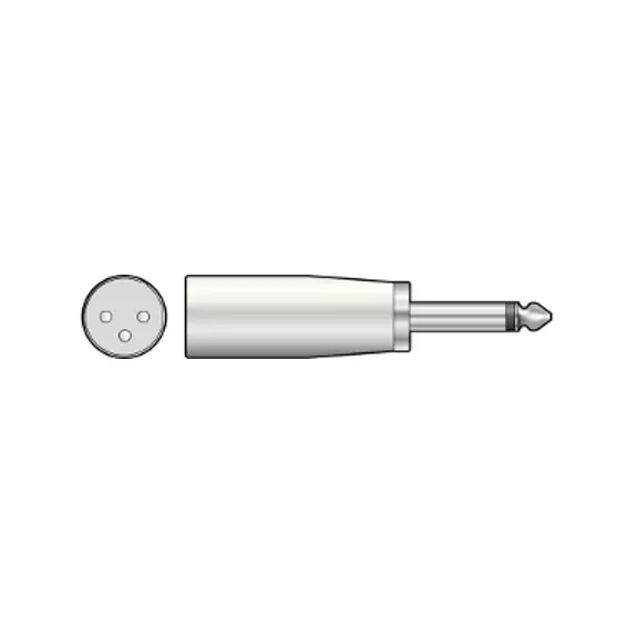 TVA ADAPTOR XLR MALE TO 6.3mm MONO MALE