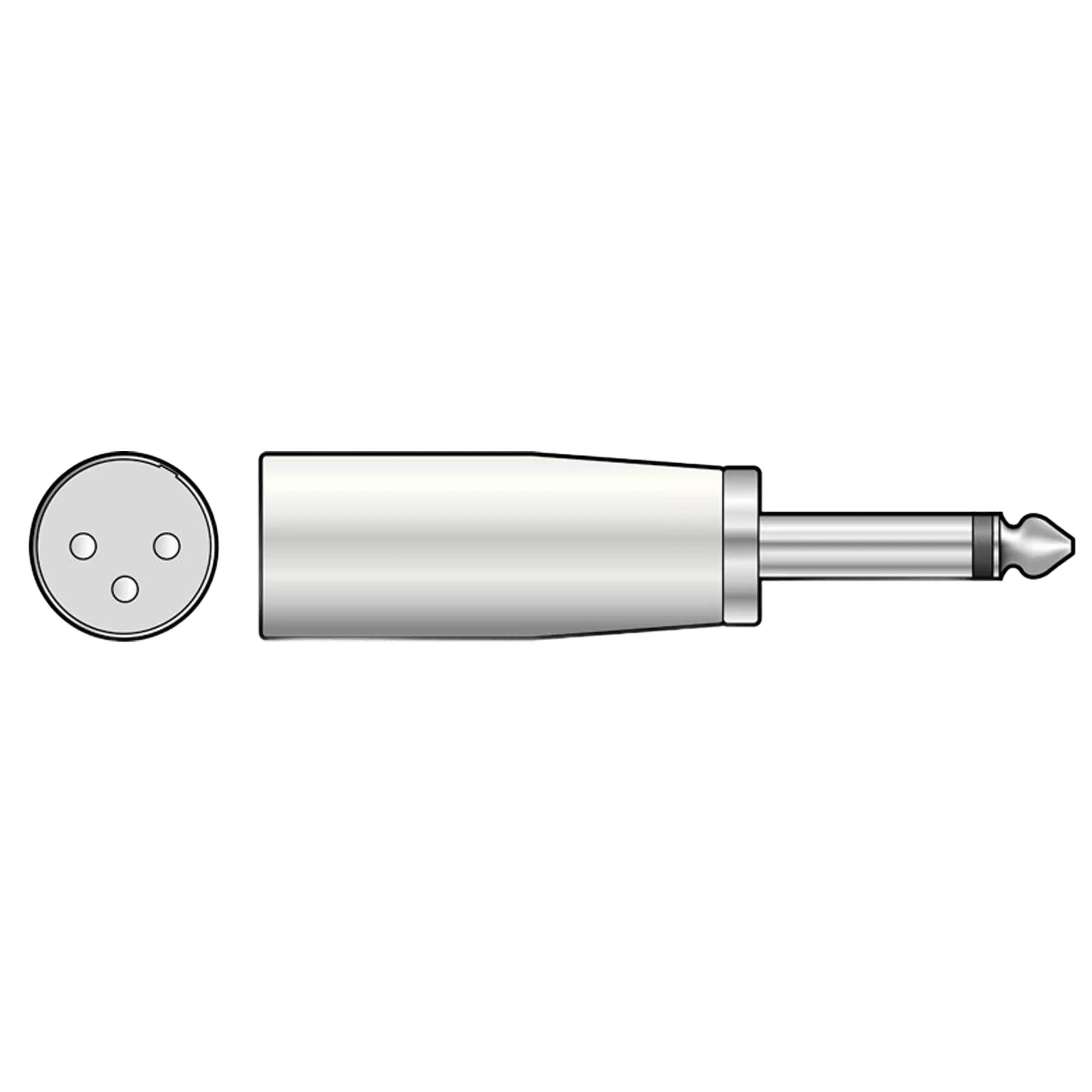 TVA ADAPTOR XLR MALE TO 6.3mm MONO MALE