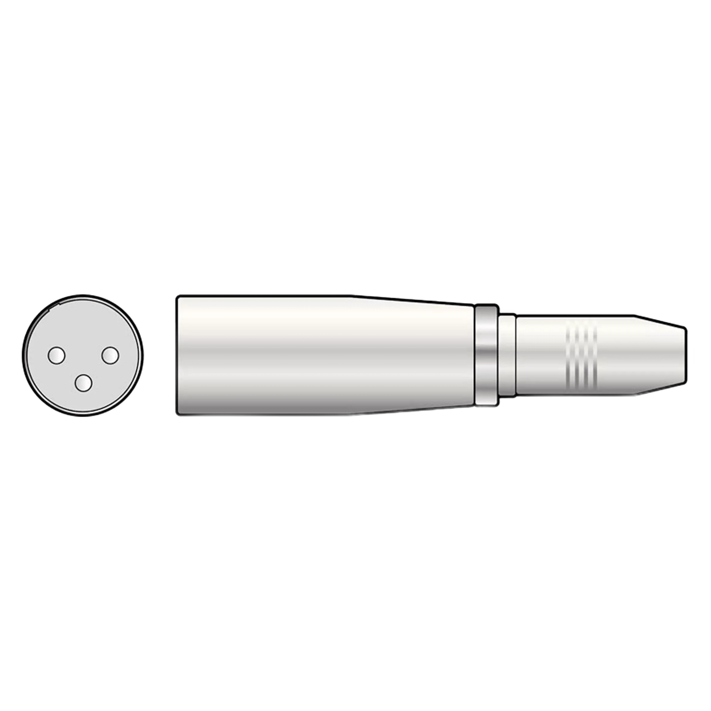 TVA ADAPTOR XLR MALE TO 6.3mm MONO FEMALE