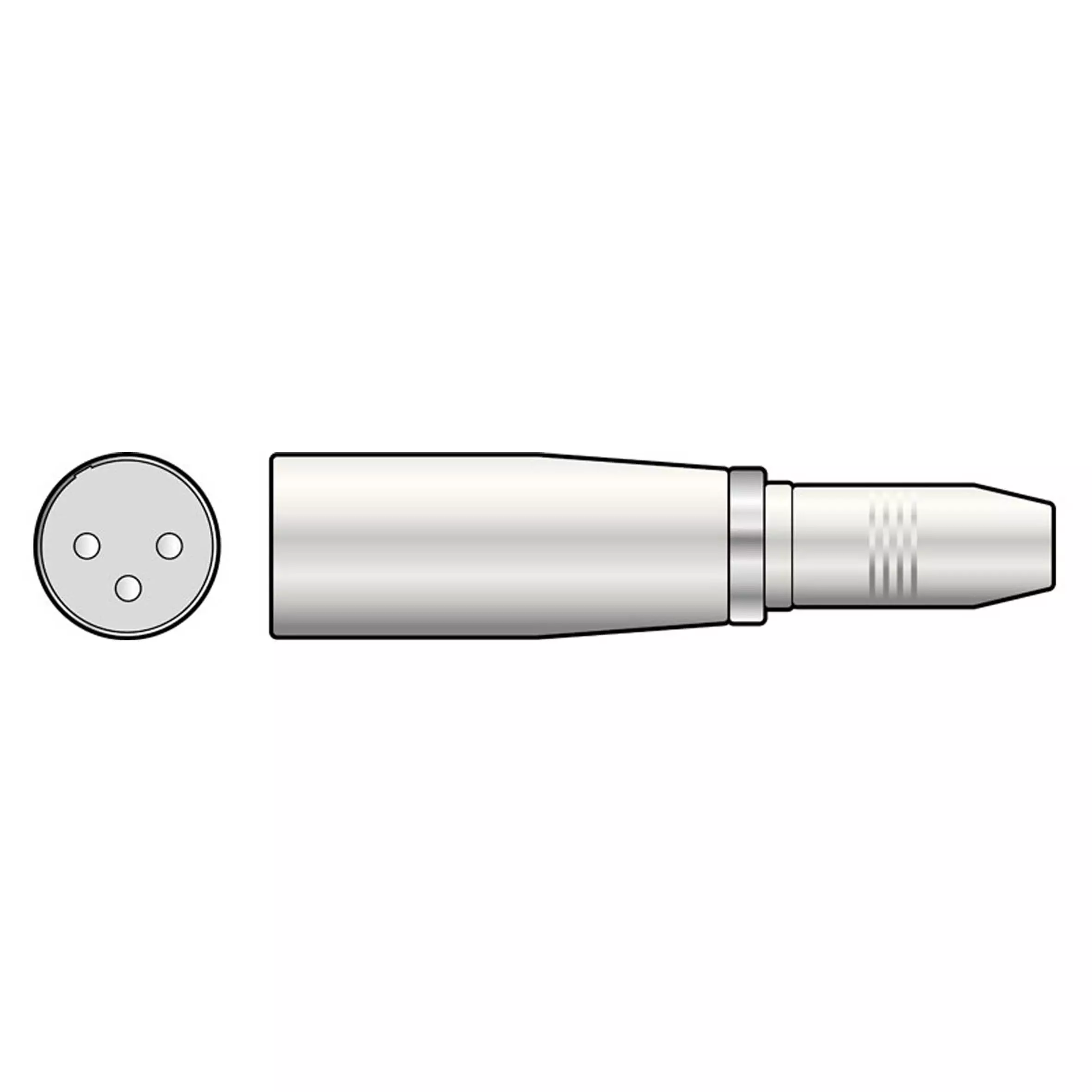 TVA ADAPTOR XLR MALE TO 6.3mm MONO FEMALE