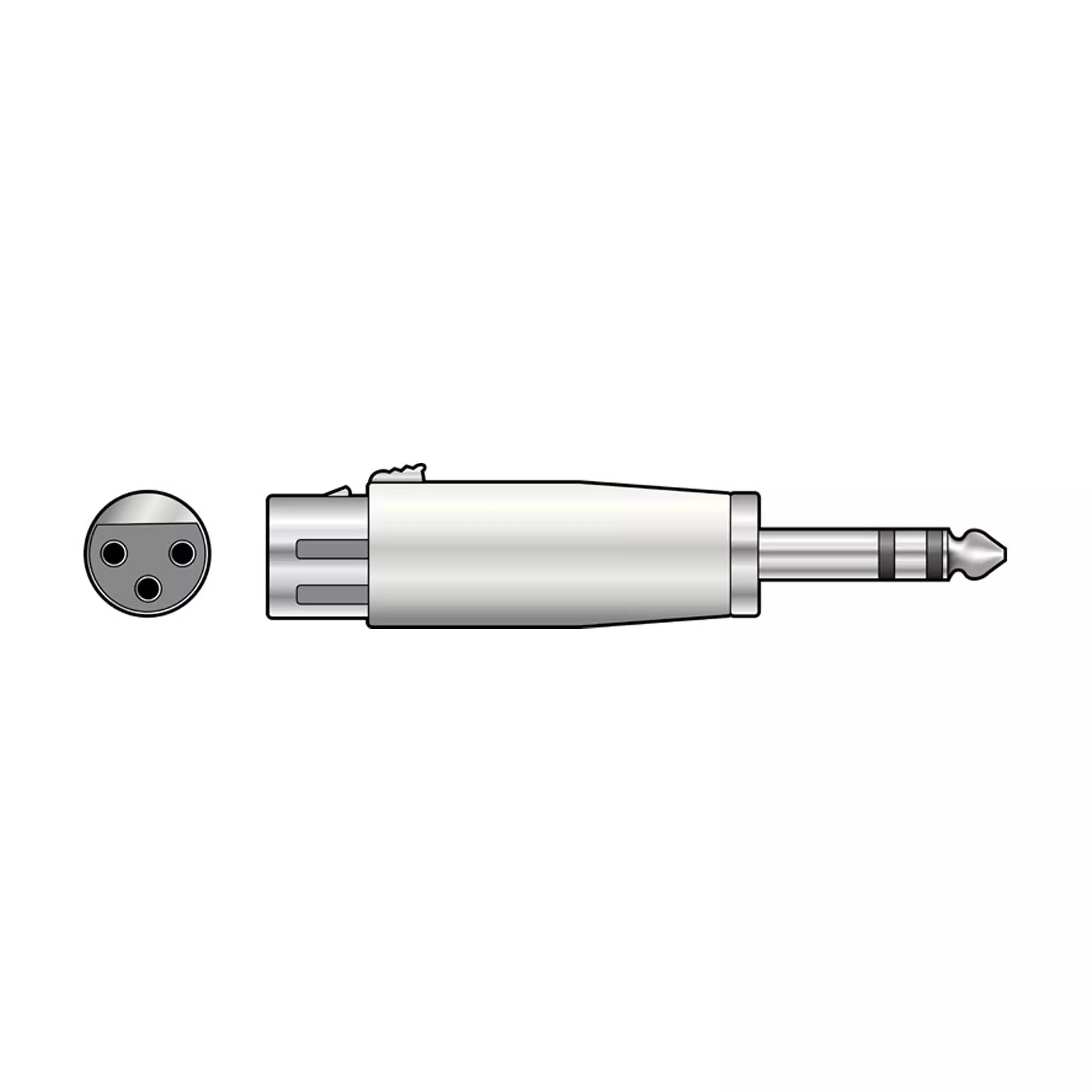 TVA ADAPTOR 6.3mm STEREO MALE TO XLR FEMALE