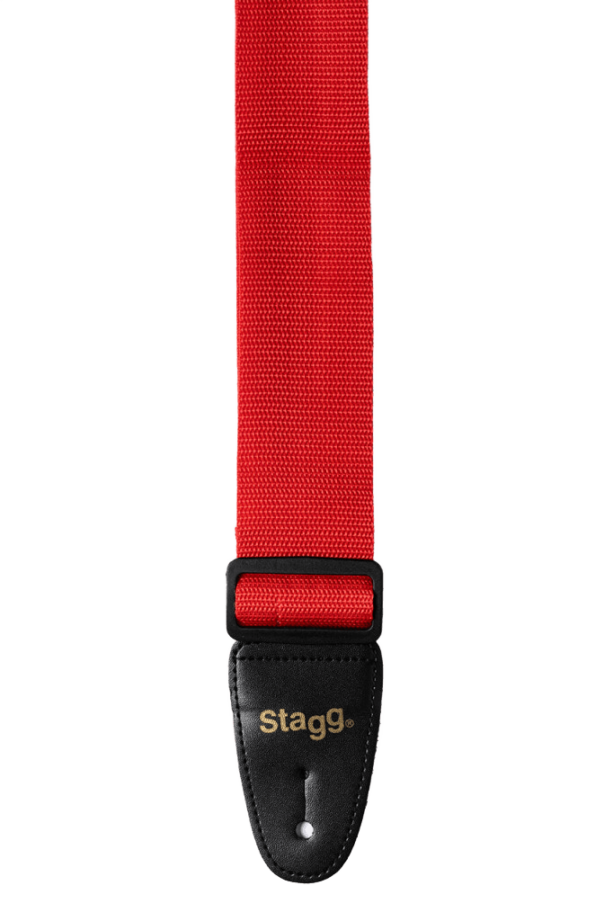 Stagg BJA006RD Nylon Guitar Strap 2" Red