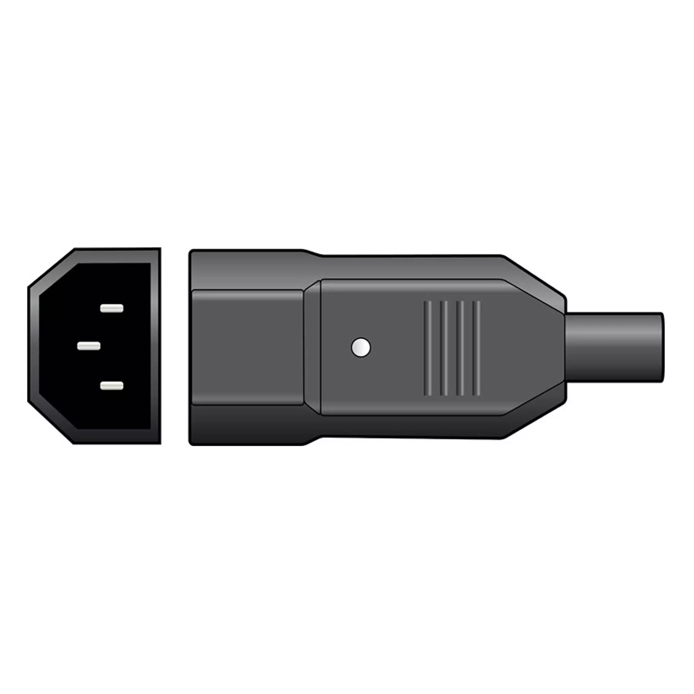TVA Connector IEC MALE Inline