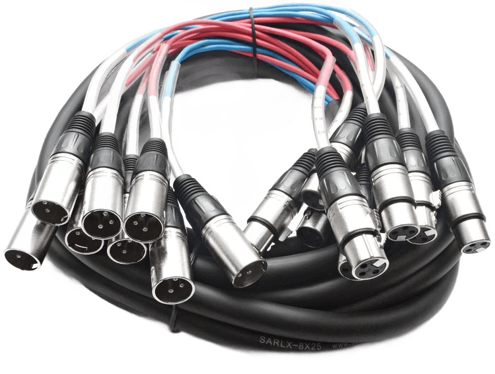 30M Snake Cable 8 Channels 4 Returns