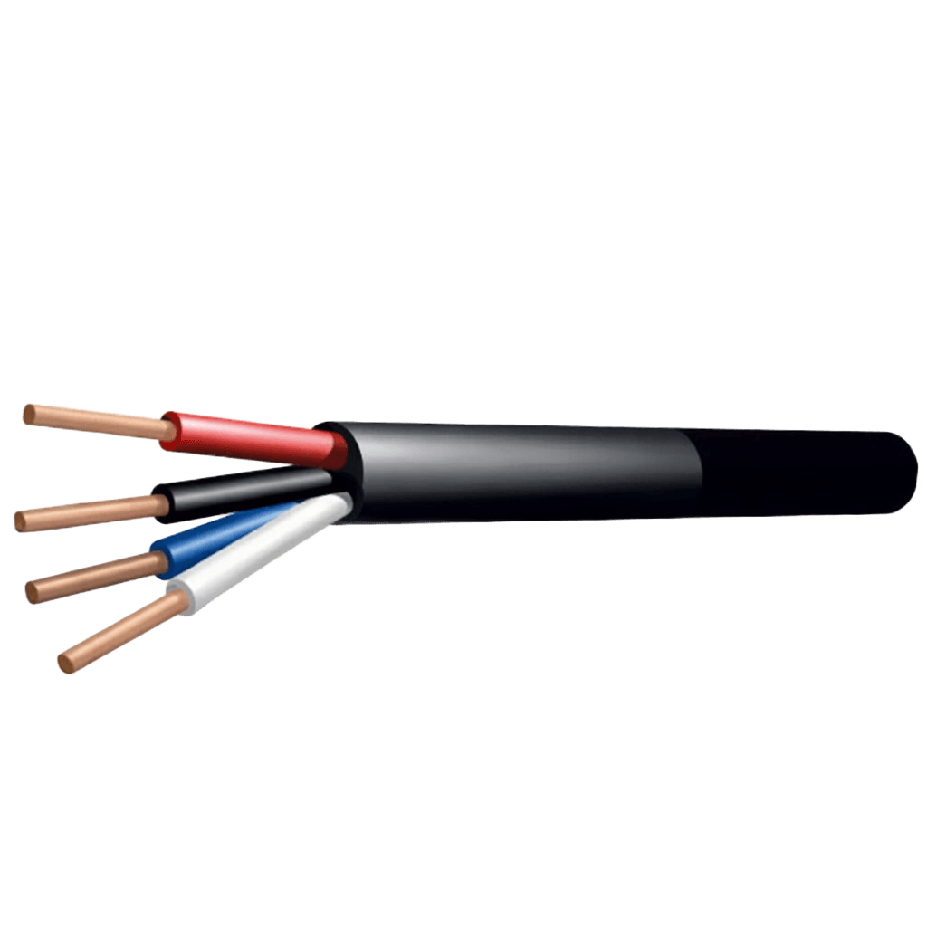 Filo RO2.5BX4 Speaker Cable 2.5MM Black 4 CORE Round 100M