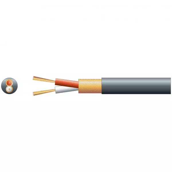 Filo MC4.0B Microphone Cable 2CORE  Screen 4MM Black 100M
