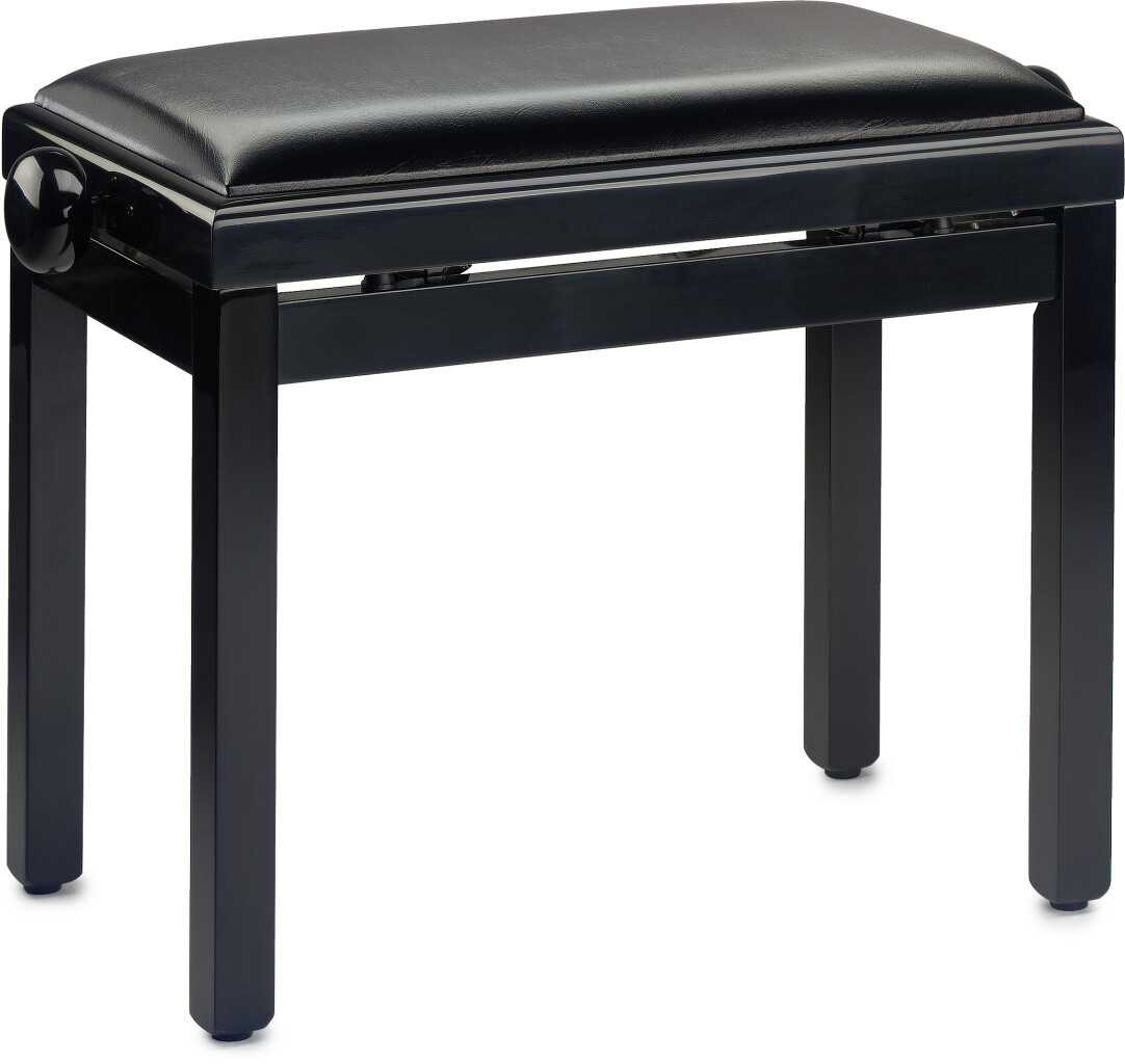 Stagg PB39 BKP SBK Black Piano Bench High Gloss with Vinyl Top