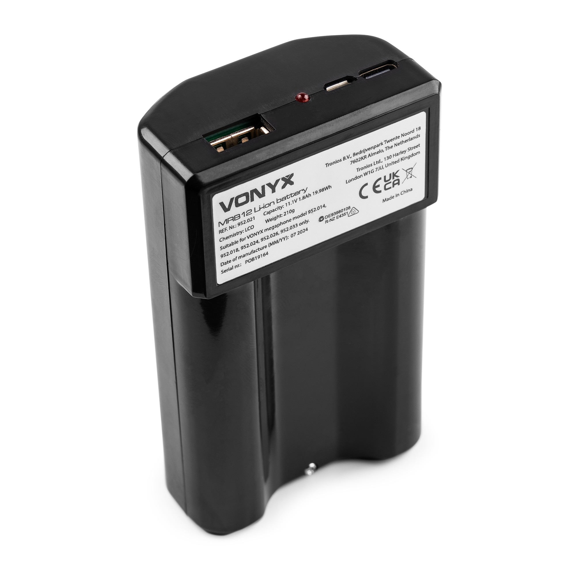 Vonyx MRB12 Lithium-ION Battery FOR MEG060 MEG065 MEG75 MEG90 AND MEG120