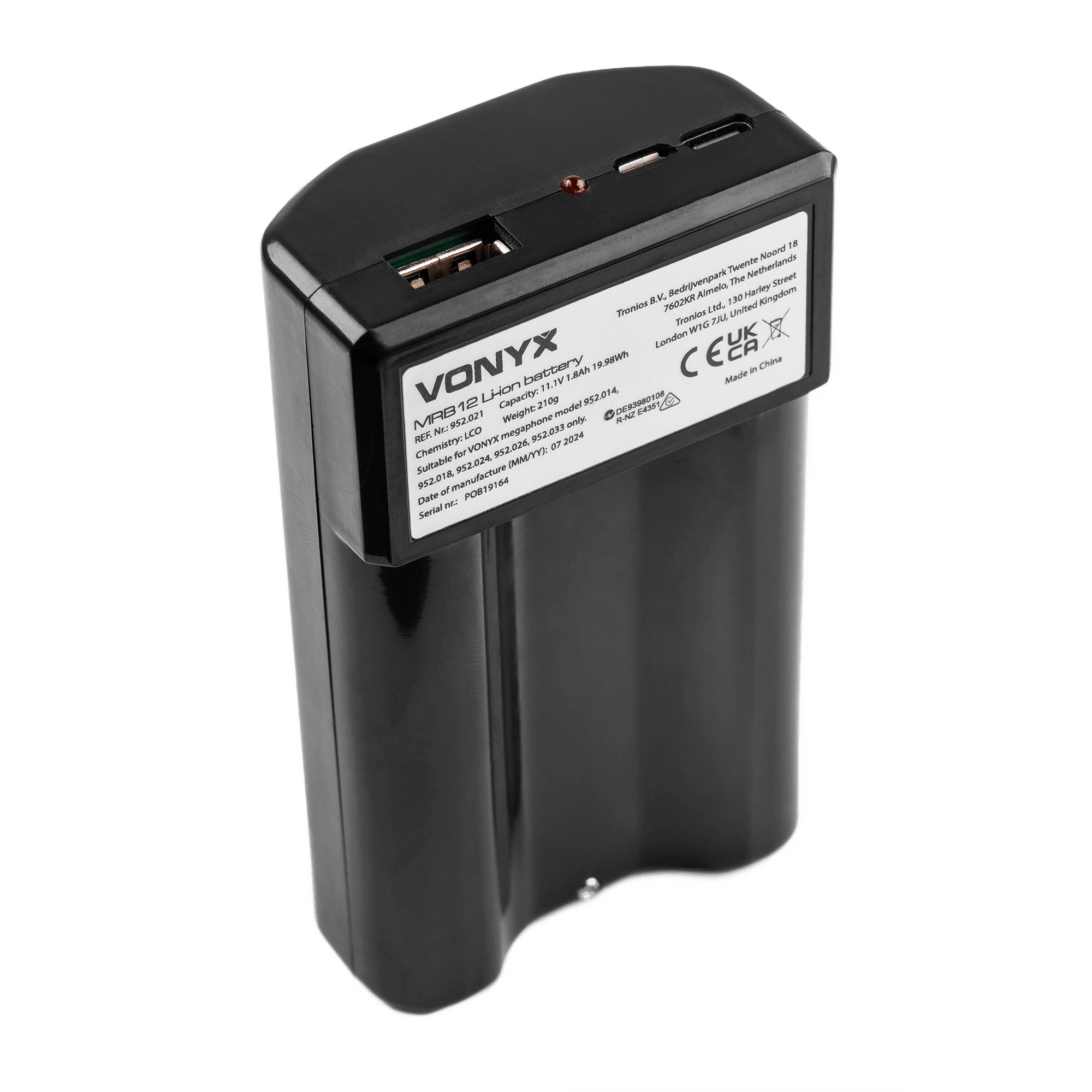 Vonyx MRB12 Lithium-ION Battery FOR MEG060 MEG065 MEG75 MEG90 AND MEG120