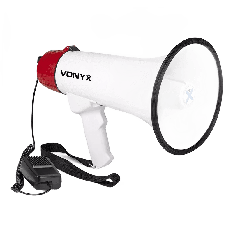 Vonyx MEG045 Megaphone Rec/siren/usb/bt/battery 45W