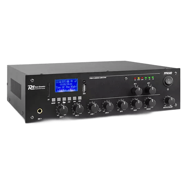 PDM PPA502 100V Mixer Amplifier 50W Usb/sd/bt 2 ZONE