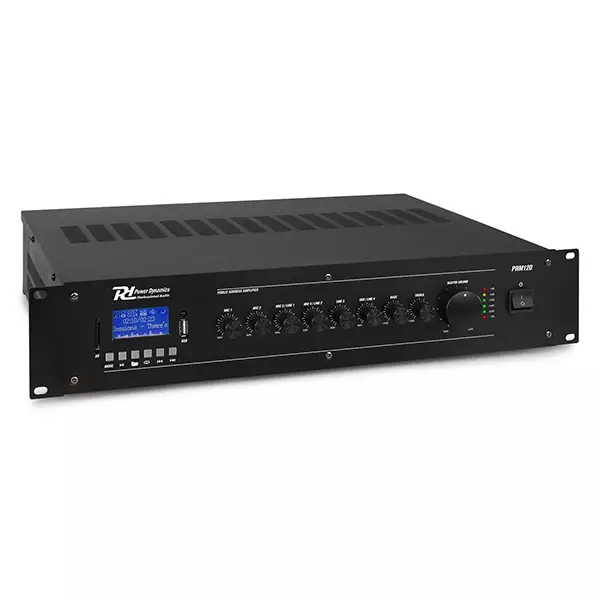 PDM PRM120 100V Mixer Amplifier 120W Usb/sd/bt 6 ZONE