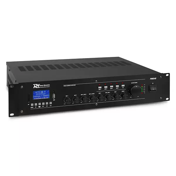 PDM PRM240 100V Mixer Amplifier 240W Usb/sd/bt 4 ZONE