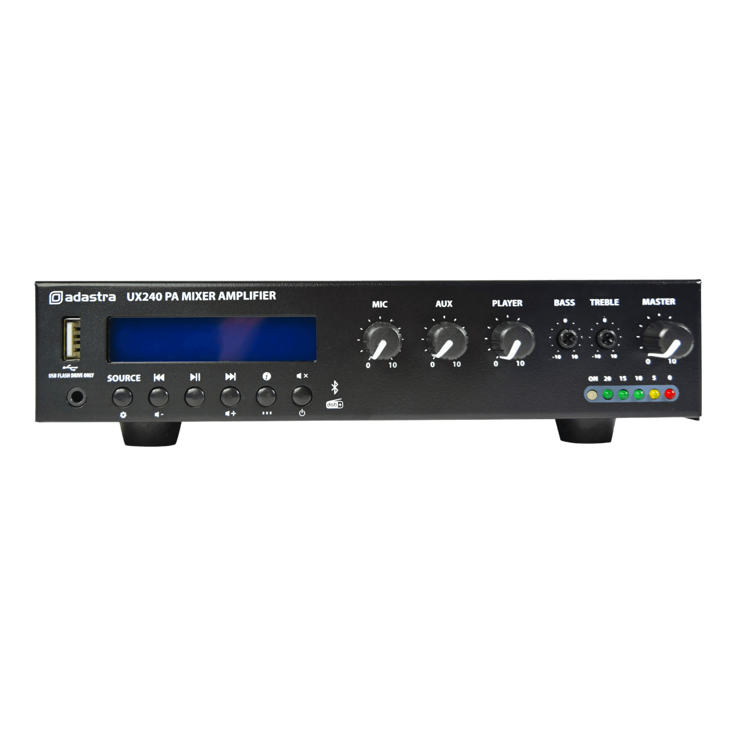 Adastra UX240 100V Mixer Amplifier 240W Usb/fm/bt