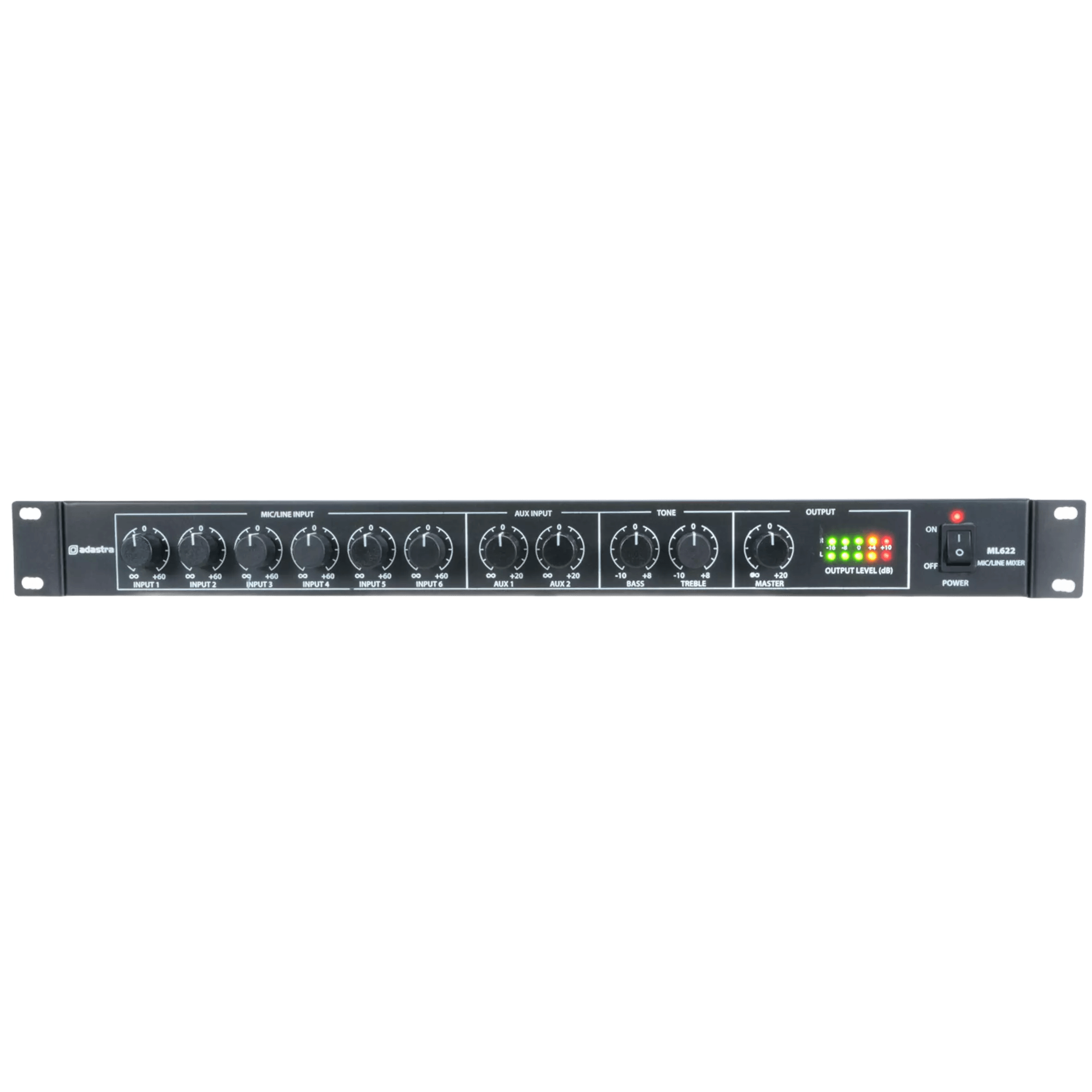 Adastra ML622 RACK Mixer 6 Channel 1U