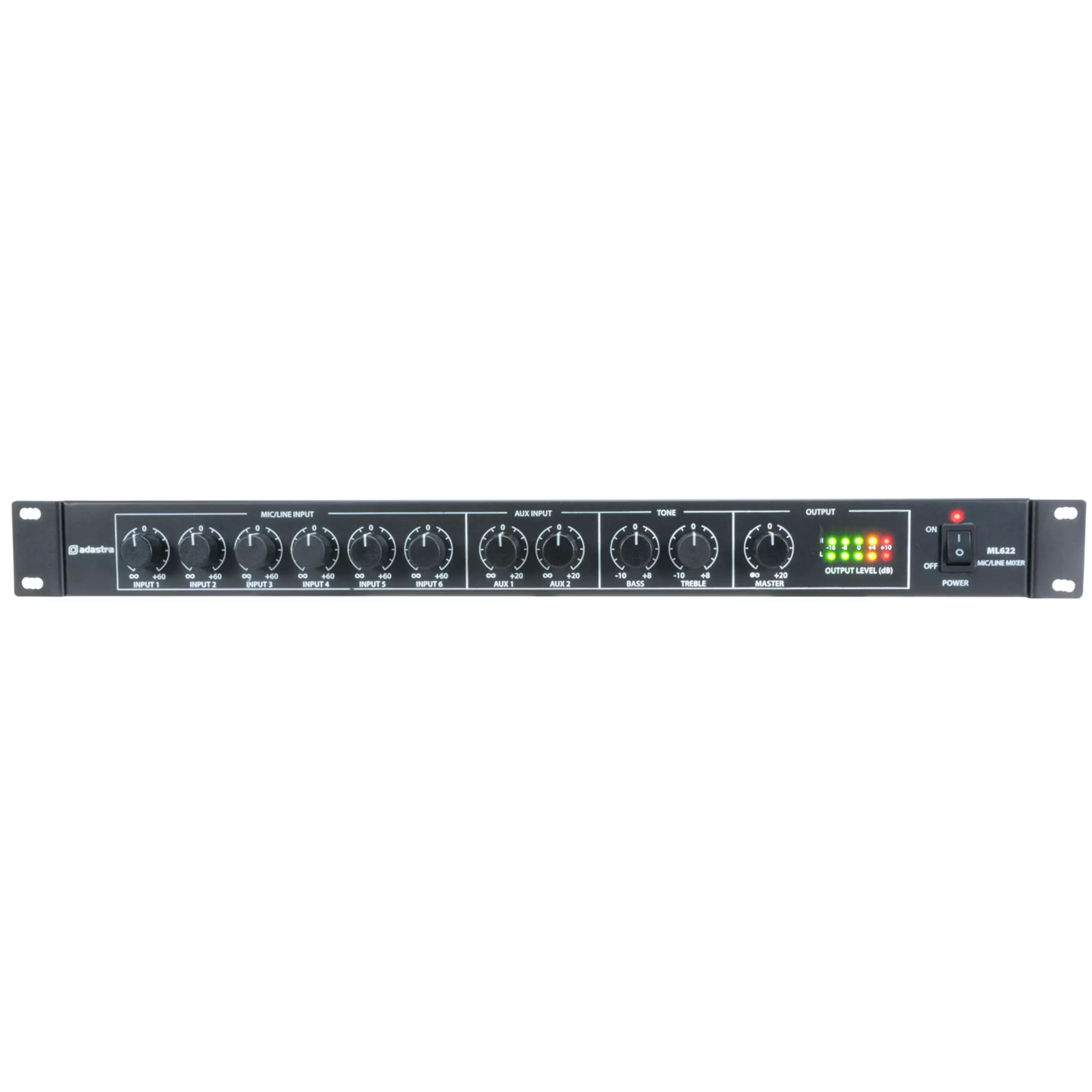 Adastra ML622 RACK Mixer 6 Channel 1U