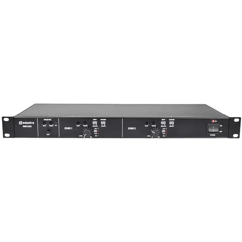 ADASTRA RMS1202 100V MIXER SLAVE AMPLIFIER 2x 120W 2 ZONE