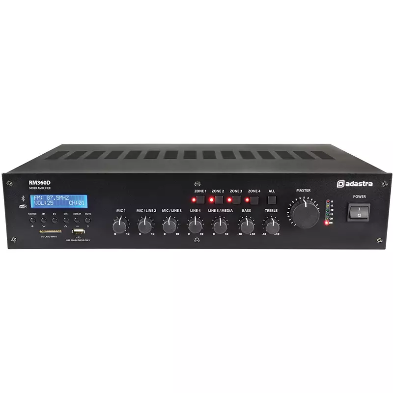 Adastra RM360D Mixer Amplifier Usb/bt/fm/dab+ 100V 360W