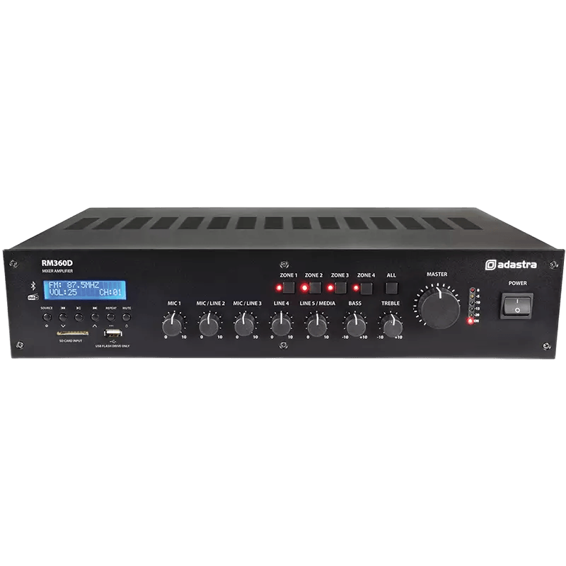 Adastra RM360D Mixer Amplifier Usb/bt/fm/dab+ 100V 360W