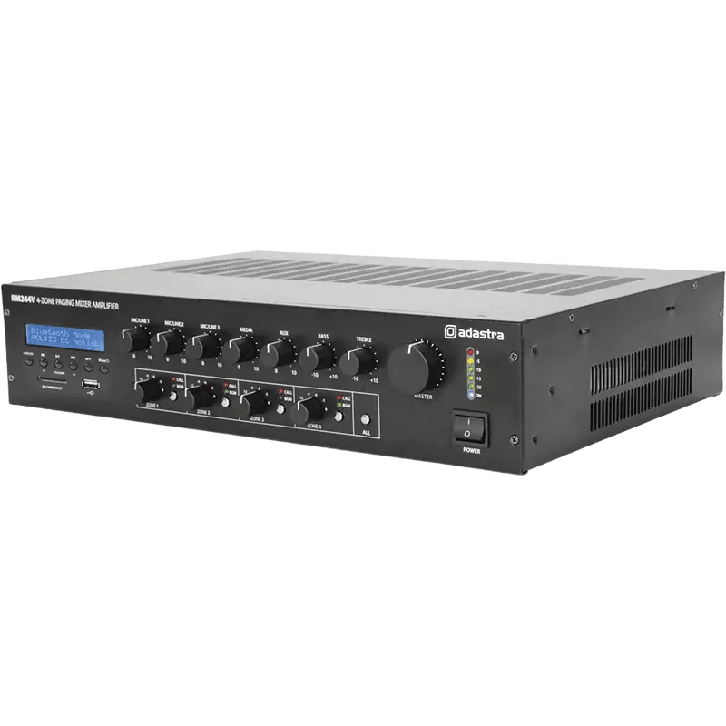 Adastra RM244V Paging Mixer-Amplifier Usb/sd/fm/bt 100V 240W 4 ZONE