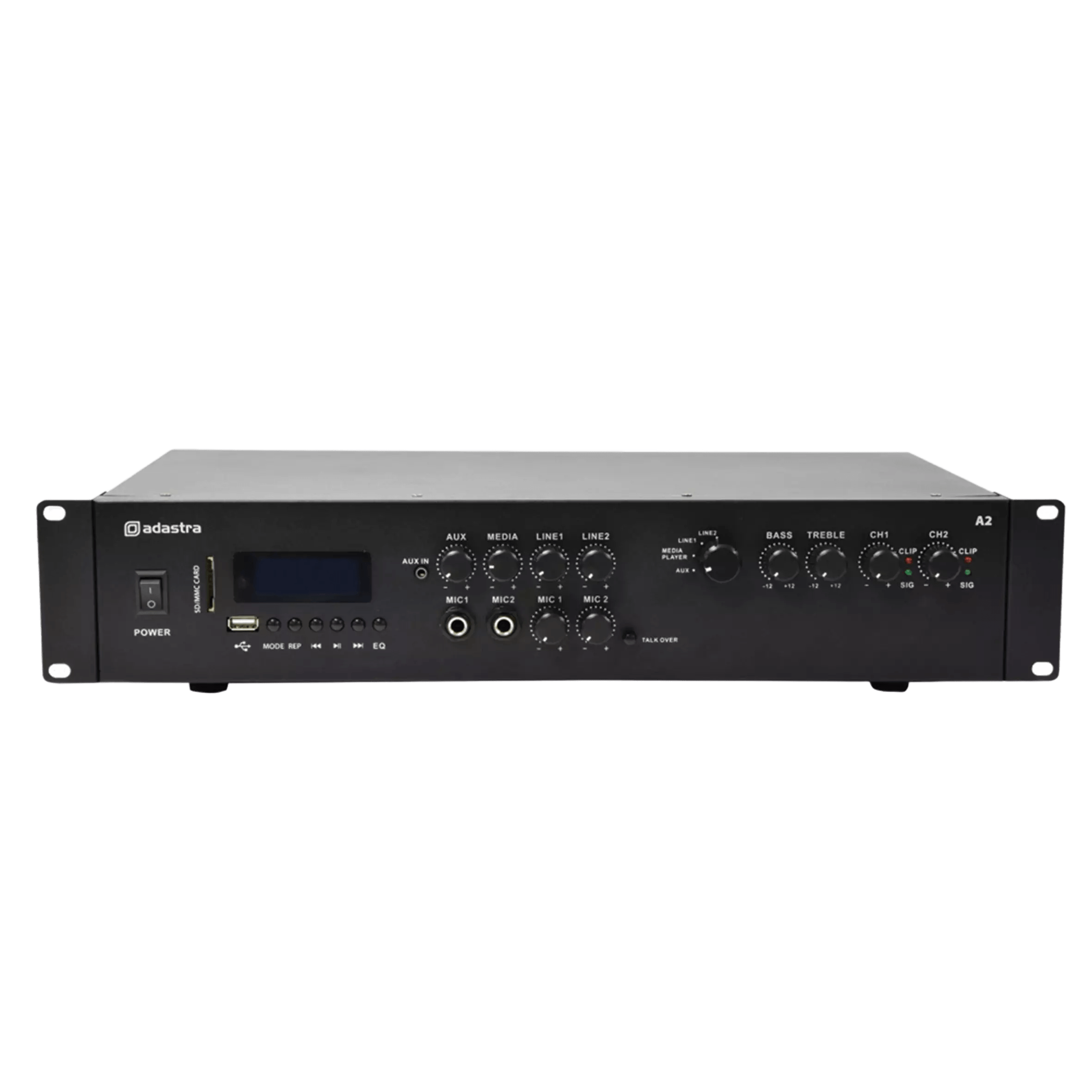 Adastra A2 2U Mixer Amplifier 2X 200W Usb/sd/fm/bt