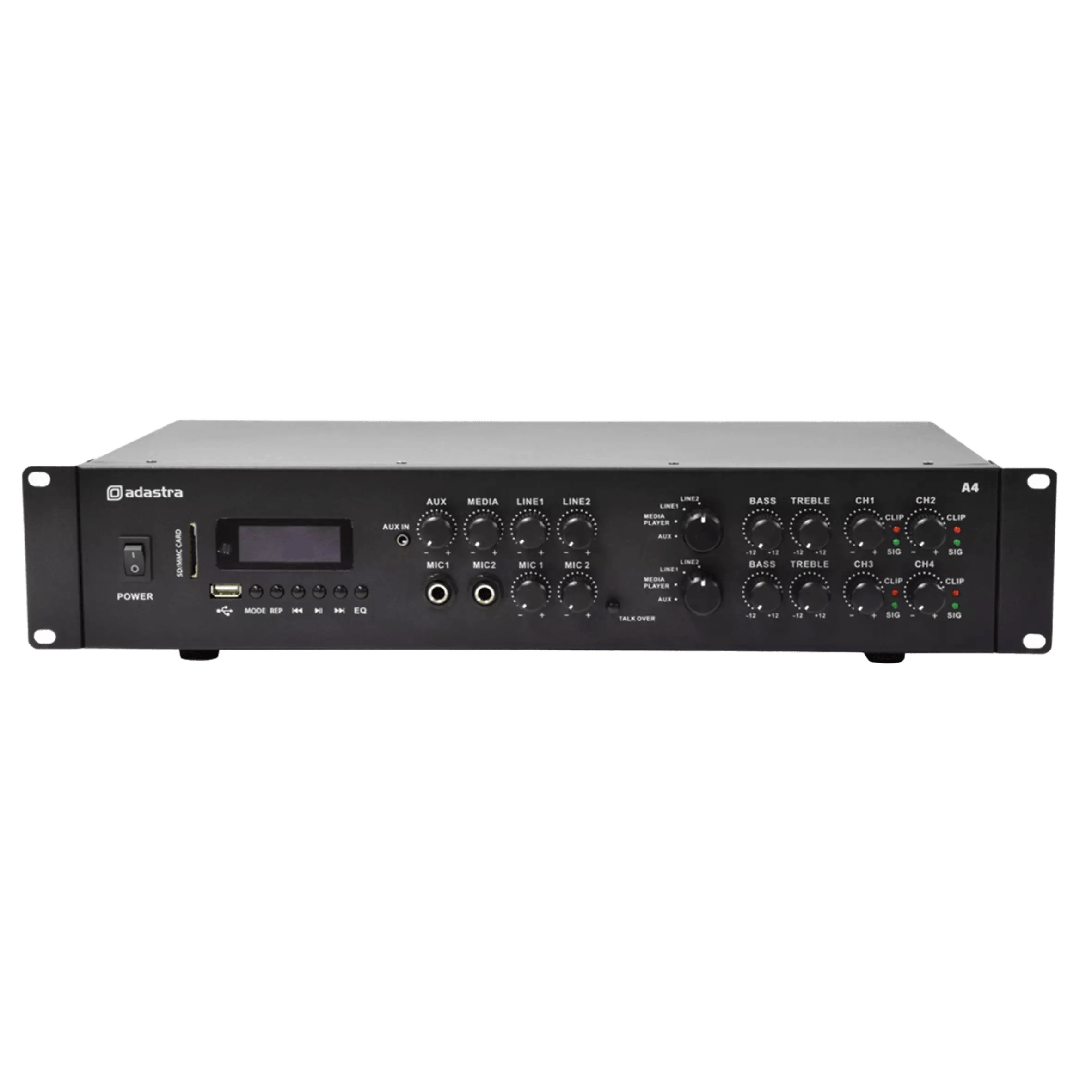 Adastra A4 2U Mixer Amplifier 4X 200W