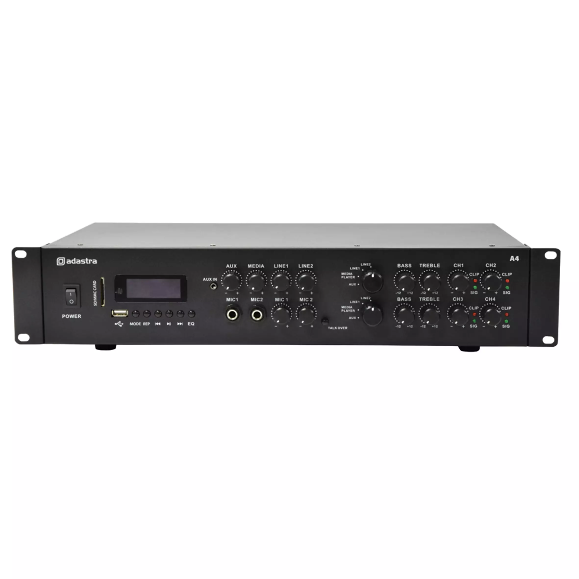 Adastra A4 2U Mixer Amplifier 4X 200W