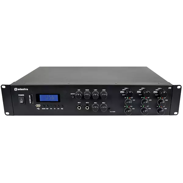Adastra A6 2U Mixer Amplifier 6X 200W