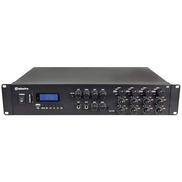 Adastra A8 2U Mixer Amplifier 8X 200W