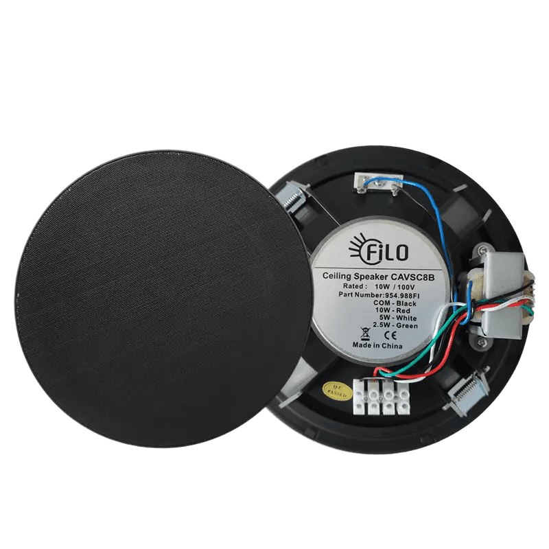 Filo CAVSC8B Ceiling Speaker Frameless 8INCH Black 10W 100V