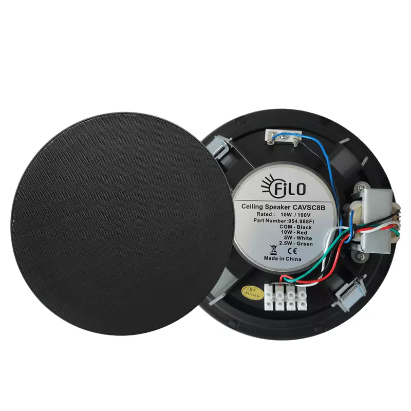 Filo CAVSC8B Ceiling Speaker Frameless 8INCH Black 10W 100V