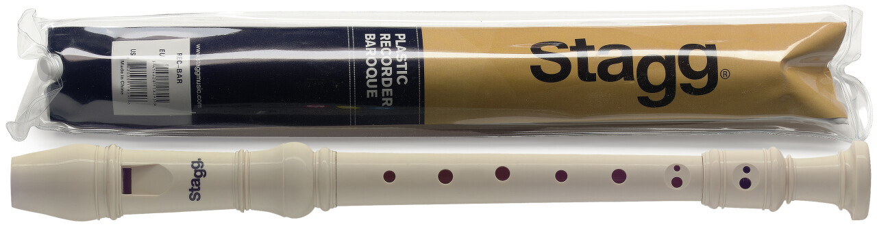 Stagg Recbar Recorder - Baroque Fingering, in bag